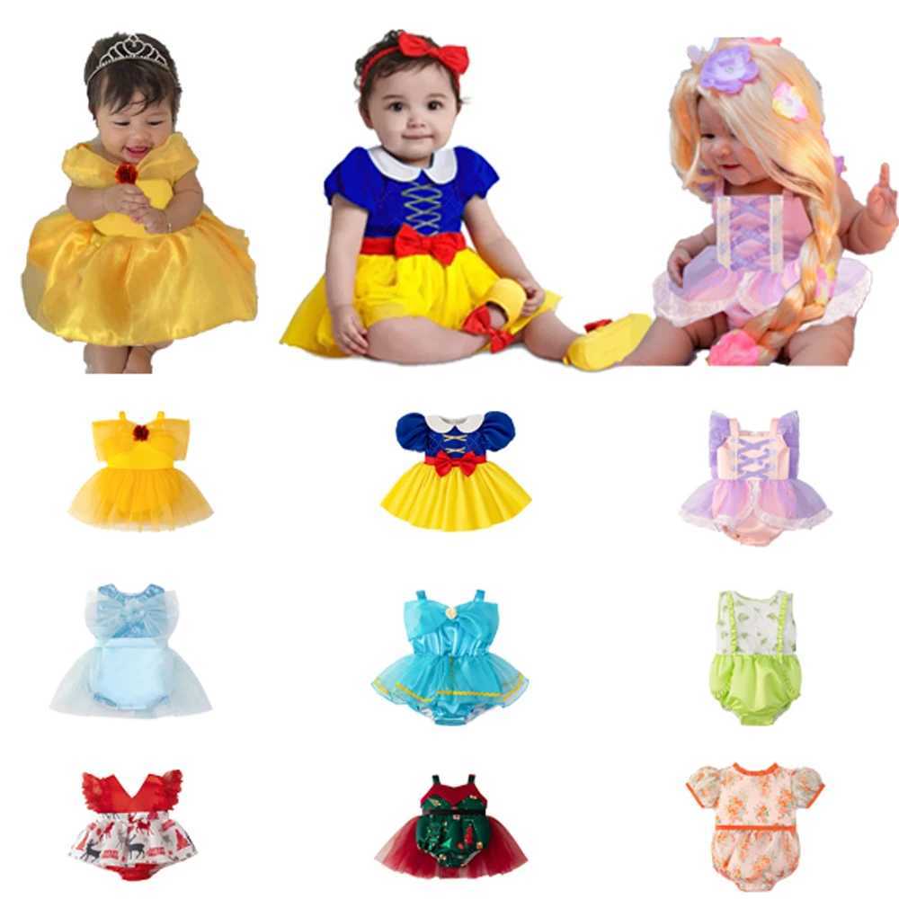 Baby Snow White Rapunzel Princess Girl Party Dress Beauty Beast Aladdin Birthday Wedding Kids Clothes Carnival Christmas Costume X250220