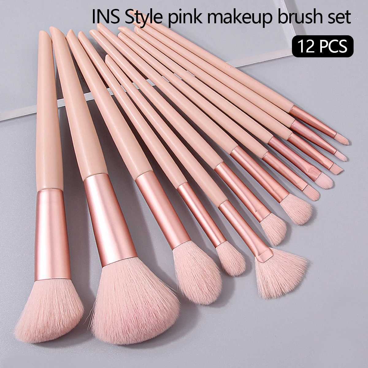 12Pcs Pink Makeup B… - image