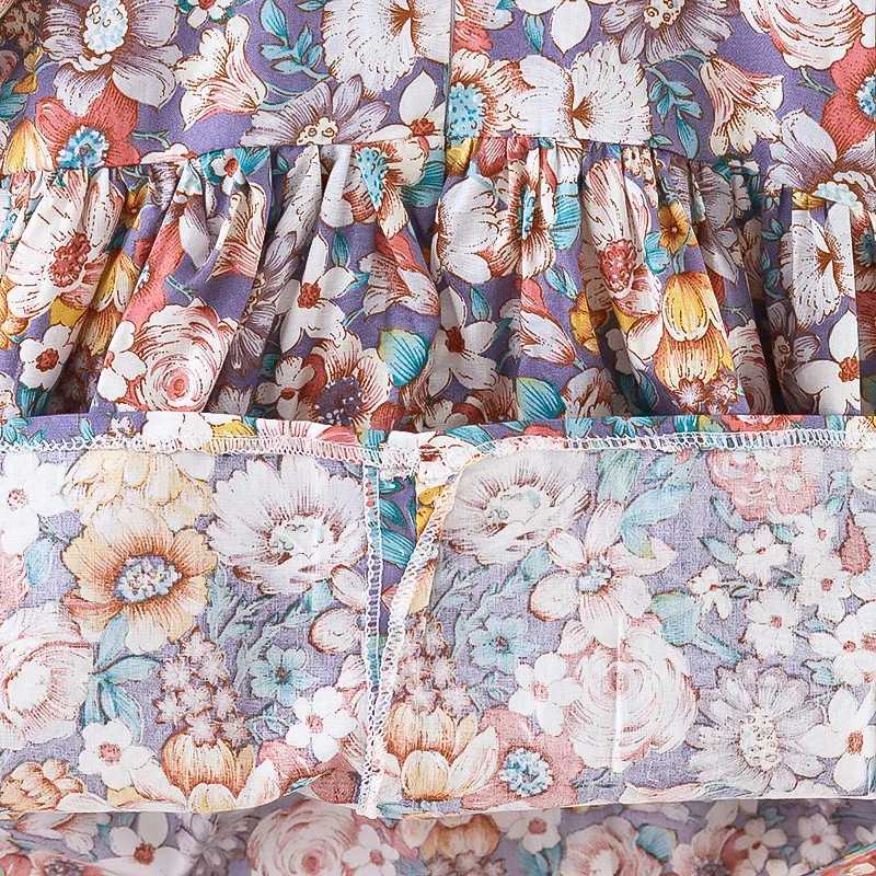 Promotional Girls Summer Dress Clearance Puff Sleeve Floral Dress Bow Birthday Party Dress Birthday Party Dress X250220