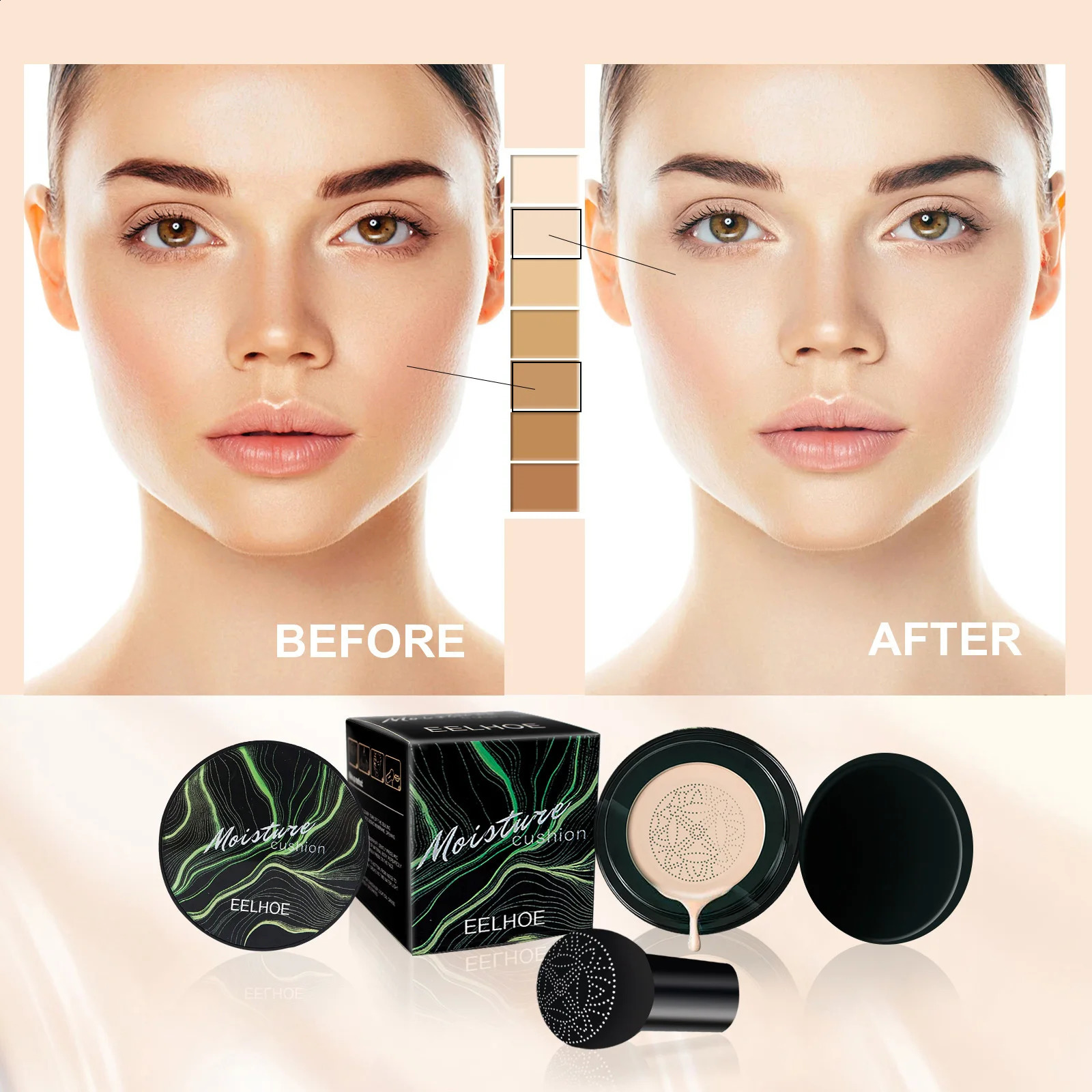 Mushroom Head Air Cushion BB Cream Magic foundation makeup concealer Moisturizing Waterproof Bright Cosmetic Basic Cosmetics 250415