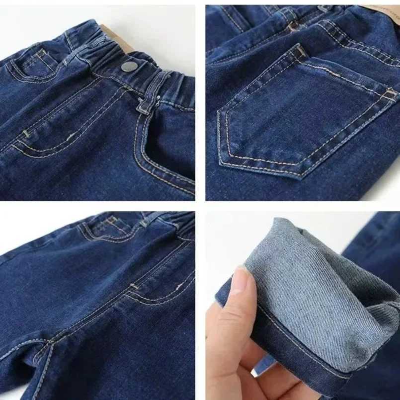 Childrens jeans fashionable elastic pants childrens clothing loose thin jeans childrens Spring and Autumn Trouser Z250220