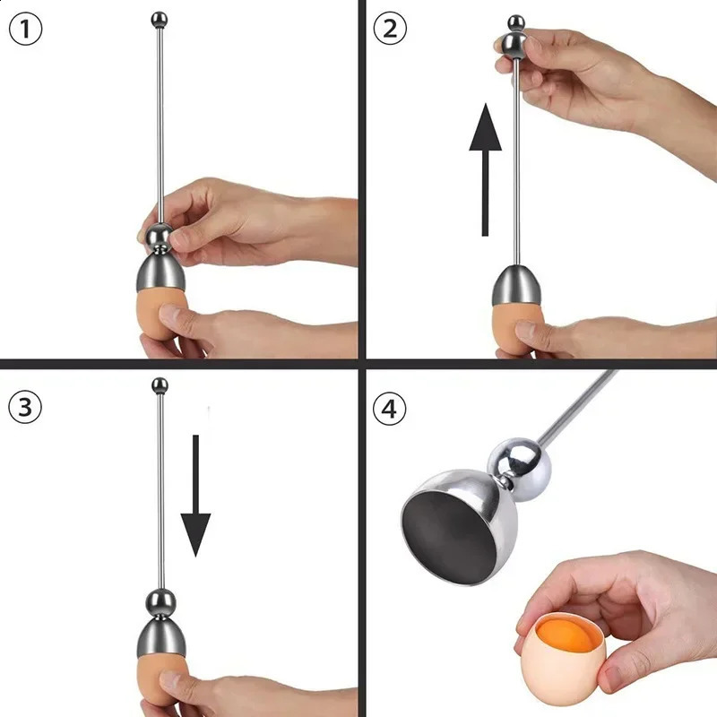 Egg shell Boiled Cooked Topper Egg Cracker Snipper Stainless Kitchen Tool Steel Cutter Opener Scissor Clipper egg cooker 250218