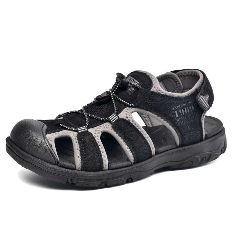 New Arrival Men Large Soft Sole Summer New Slippers Baotou Breathable Beach Shoes Outdoor Casual Shoe Chaussure Homme Size T250220