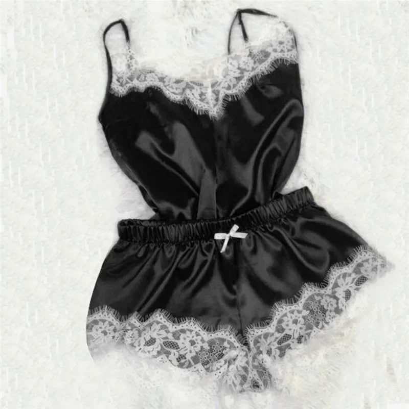 Sexy Lingerie Porno Babydoll Erotic Spwear Women Underwear Bow Lace Hot Sex Dress Fashion Temptation Satin Nightdress SuitXJ250220