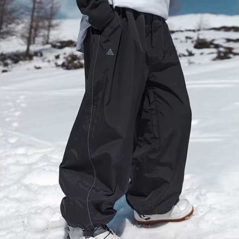 Ski Pant Loose-Fit Waterproof Wear-Resistant And Windproof Single Board Skiing For Men And Women Snowboarding PantsT250220