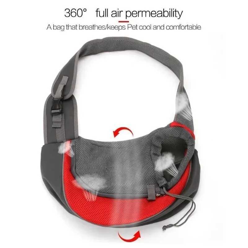 Dog Travel Bowls Bags Portable Pet Dog Bag Pet Cat Puppy Waist Bags Adjustable Soft Mesh Dog Cat Carrier Bags Crossbody Kittens and Dogs Bag H250220