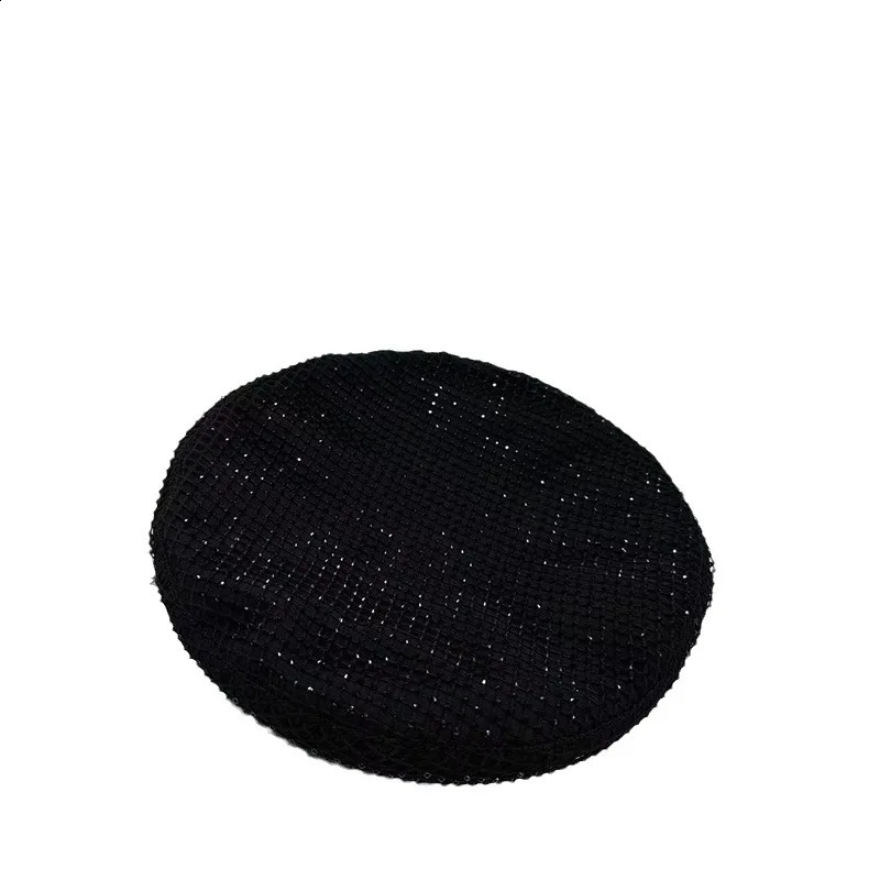 Grace star Retro Mesh yarn Shiny drill Fashion street Lady Beret Hat Women Autumn and Winter Style Leisure Painterhat 250220