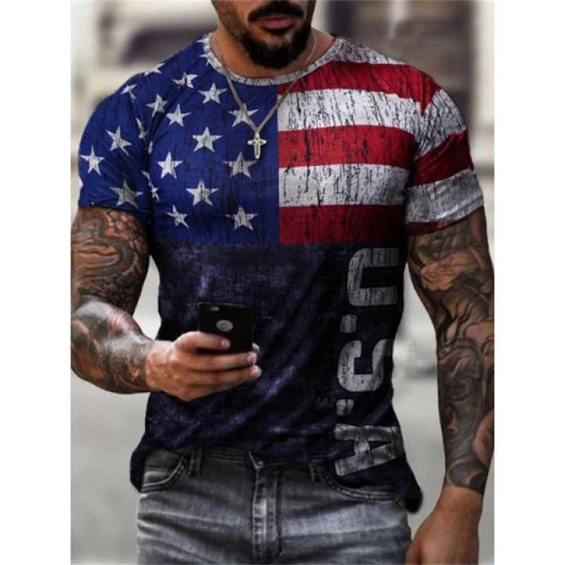 2023 T-SHIRT FOR MAN Fashion new 3D digital print summer hot-selling short-sleeve O neck mens sports retro style T-shirt Top W250220