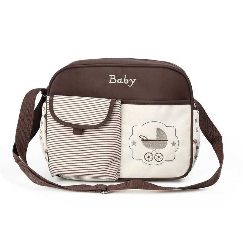 Cartoon Stroller Pattern Medium Shoulder Mummy Bag Multifunctional Large Capacity Waterproof Mother Bag X250220