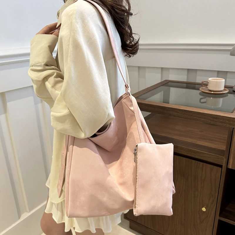 2024 New Fashion Two Piece Set Women's Handbag with Wallet Quality PU Leather Shoulder Bag Women's Crossbody Bag Casual Tote Bag