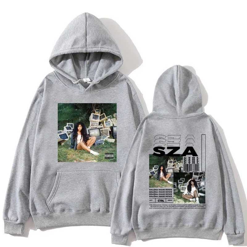 SZA Ctrl Music Album Cover Print Hoodies Men Women Fashion Hoodie Oversized Hip Hop Retro Sweatshirt Casual Flce Strtwear X250220