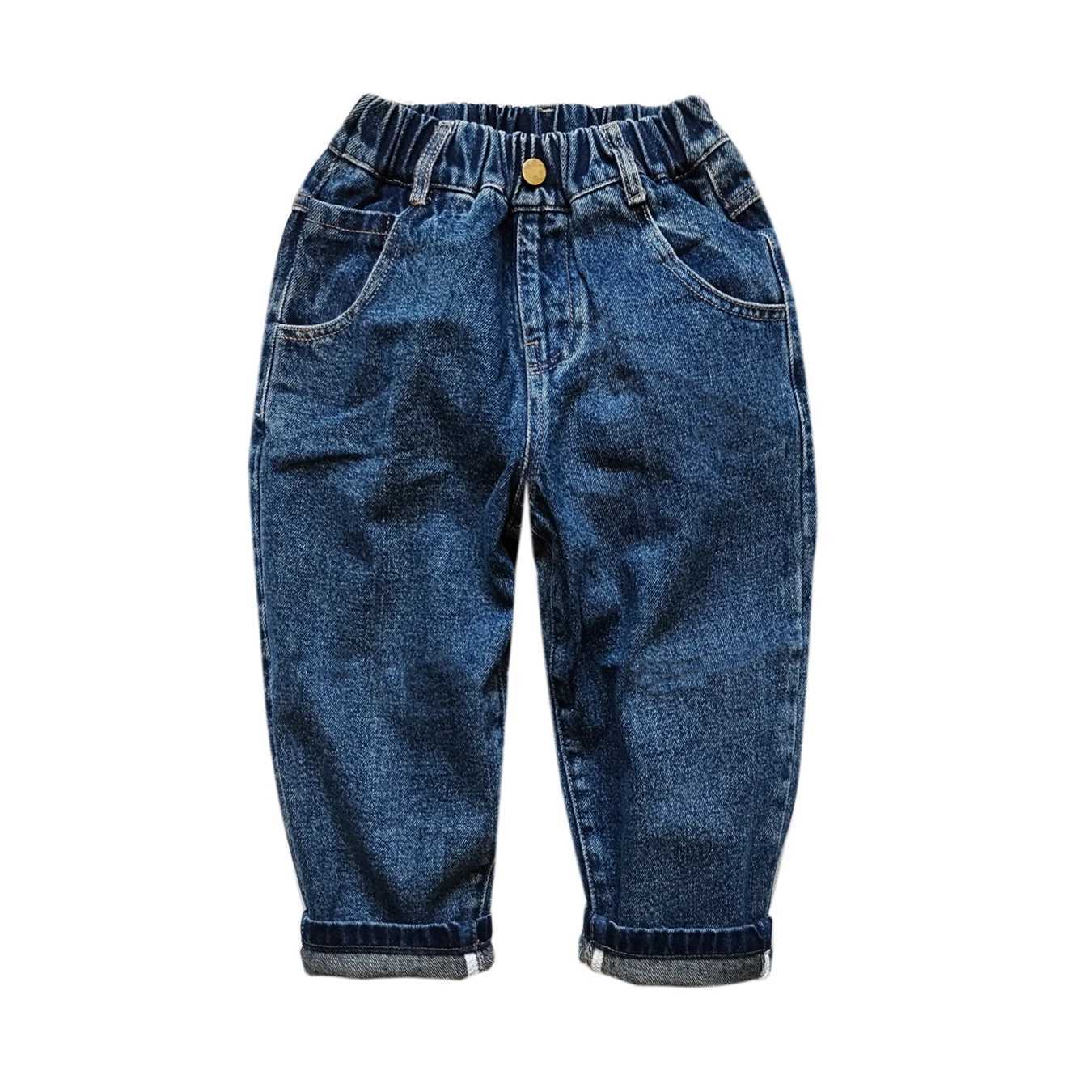 5029 loose for strong boy Kids Boys Jeans Trousers Elastic Waist kids jeans childrens Z250220