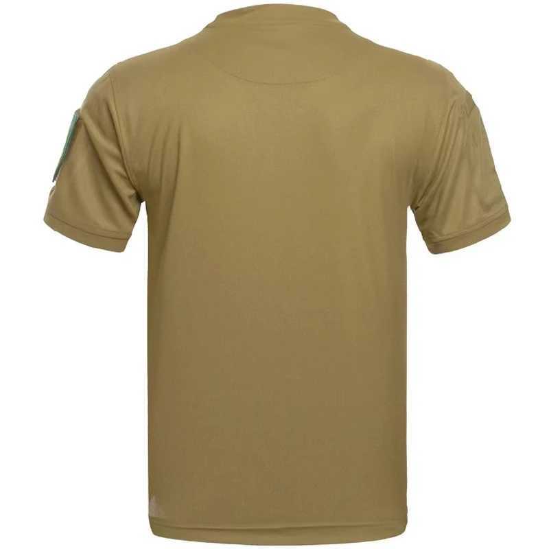 Mens Summer Quick Dry Tees Tactical Combat T-shirt Male Camping Hiking Trekking Breathable Pullover Climbing Casual Cargo Shirts W250220