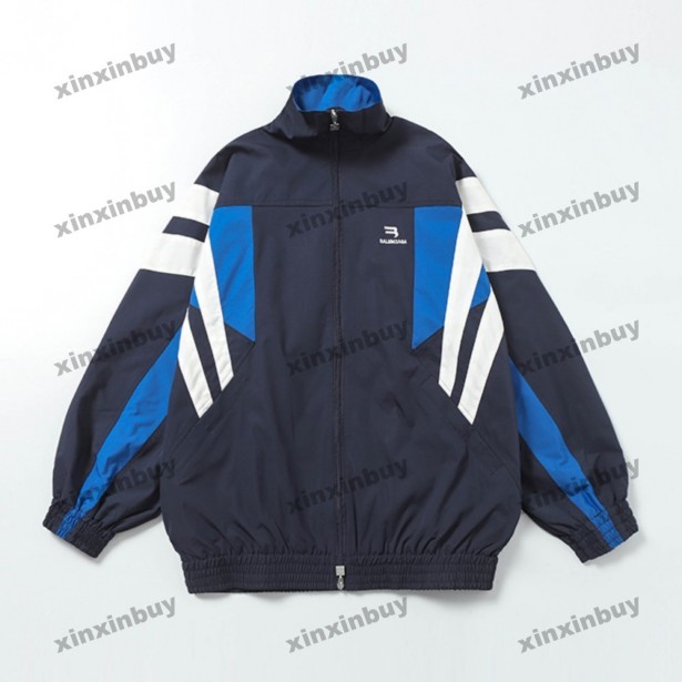 xinxinbuy Men designer Coat Jacket stripe split joint Back letter embroidery paris sets windbreaker long sleeves women gray Black khaki green red OVERSIZE S-3XL