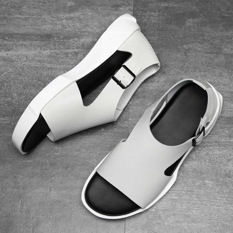 New Arrival New black and white denim needle punched leather mens shoe platform for summer Roam mens shoes fashionable and casual high-end mens shoes 