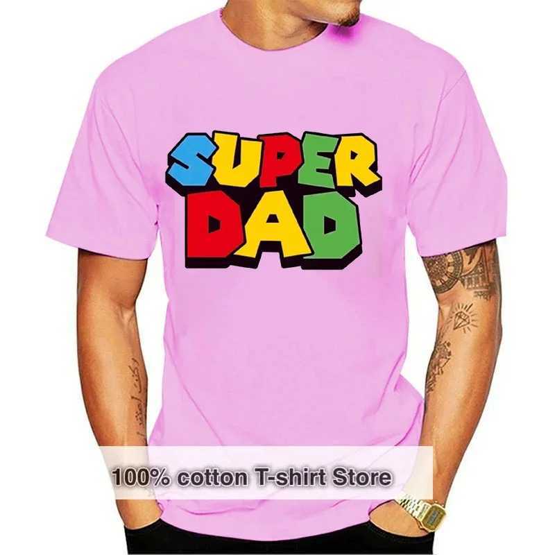 2024 New Super Dad Summer Cotton T-Shirt Super Dad Mens And Womens T Shirt Fathers Day Gift Family Couple Outfit Love Shirt W250220
