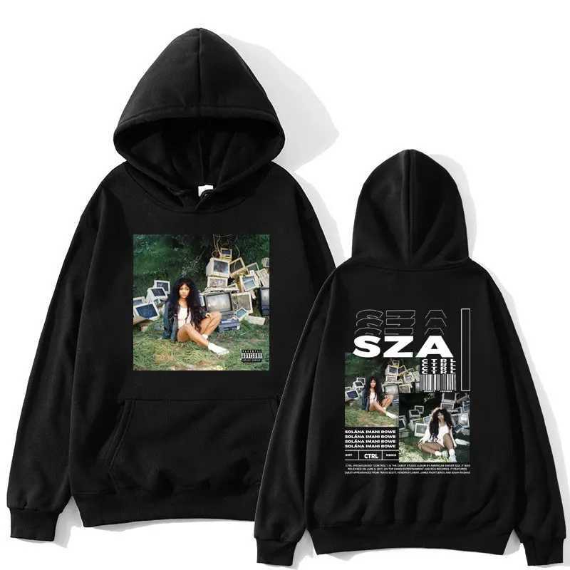 SZA Ctrl Music Album Cover Print Hoodies Men Women Fashion Hoodie Oversized Hip Hop Retro Sweatshirt Casual Flce Strtwear X250220