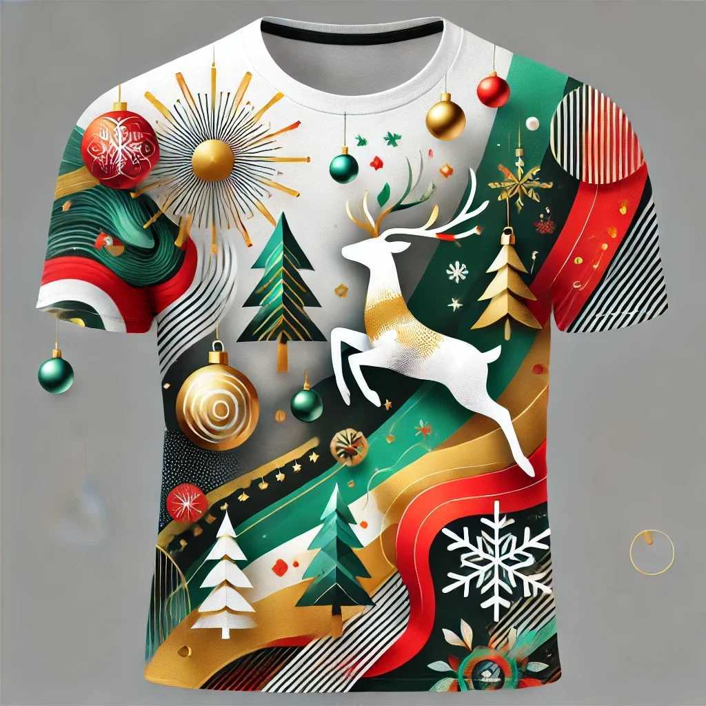 HombreHolgada de CamisetaHolgada de CamisetaHolgada de Navidad W250220