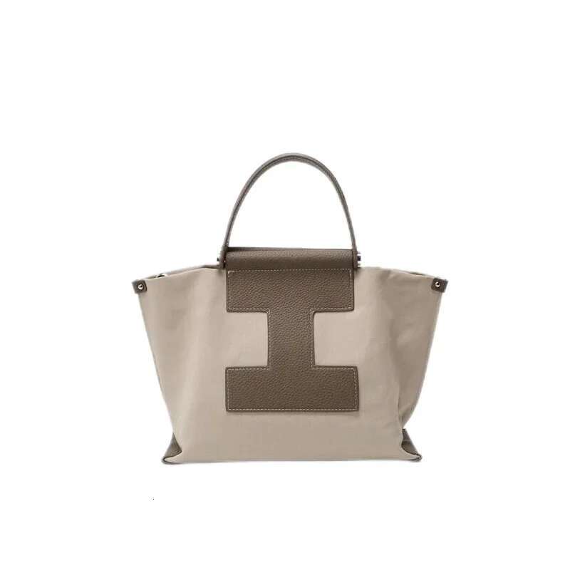 IACUCCI Canvas Tote For Women's Brand Handbags Large Capacity Computer Genuine Leather Shoulder Crossbody Bag