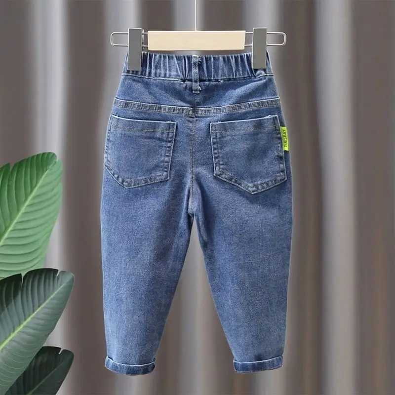 Kids Boys Jeans Spring and Autumn Trousers Childrens Stretch Slimming Pants Baby Casual Pants Z250220