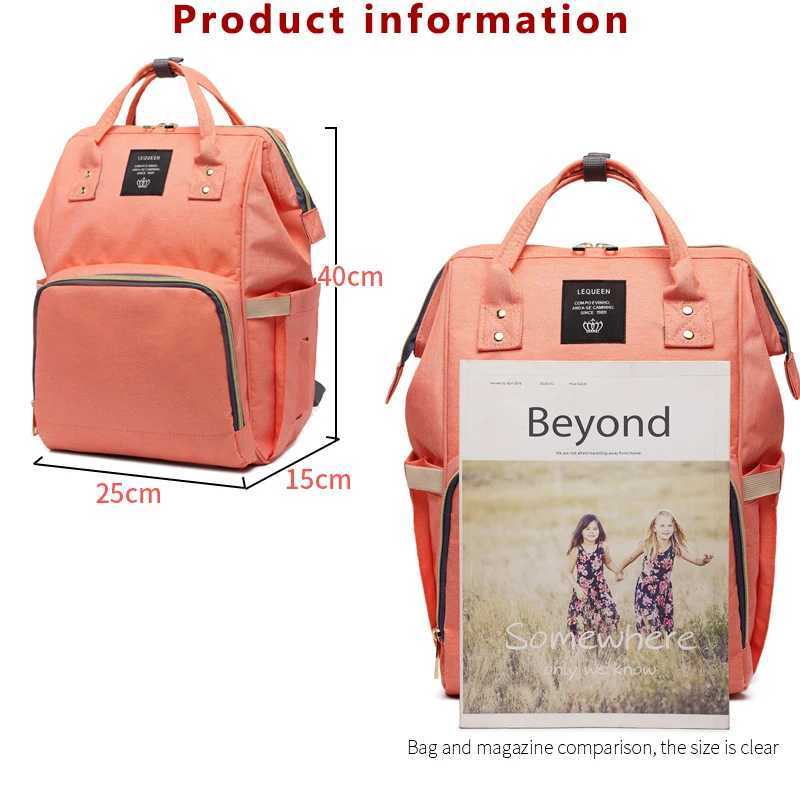 Lequeen Mommy Diaper Bags Mother Large Capacity Travel Nap Backpack Baby Care Bag Outdoor Baby Cart Bag X250220