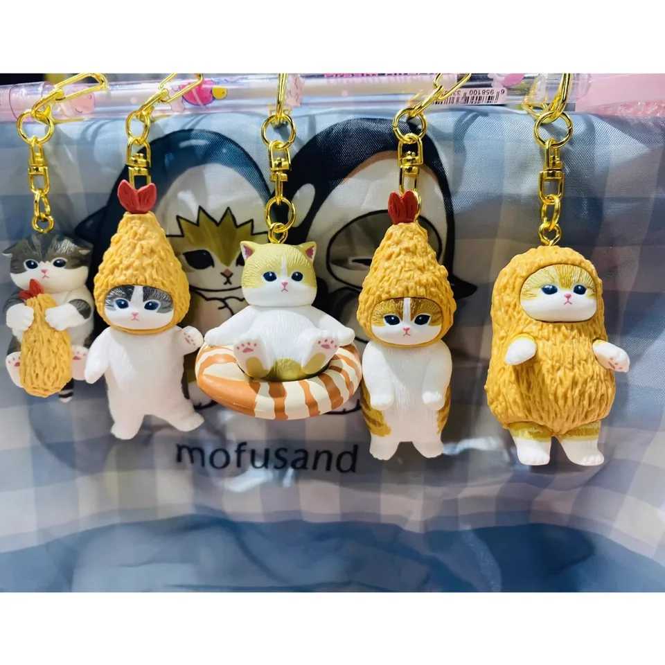 Mofusand Cats Cosplay Tempura Fried Shrimp Chips Food Series Kitten Blind Box Cute Figurine Ornament Toy Gift for Kids W250220
