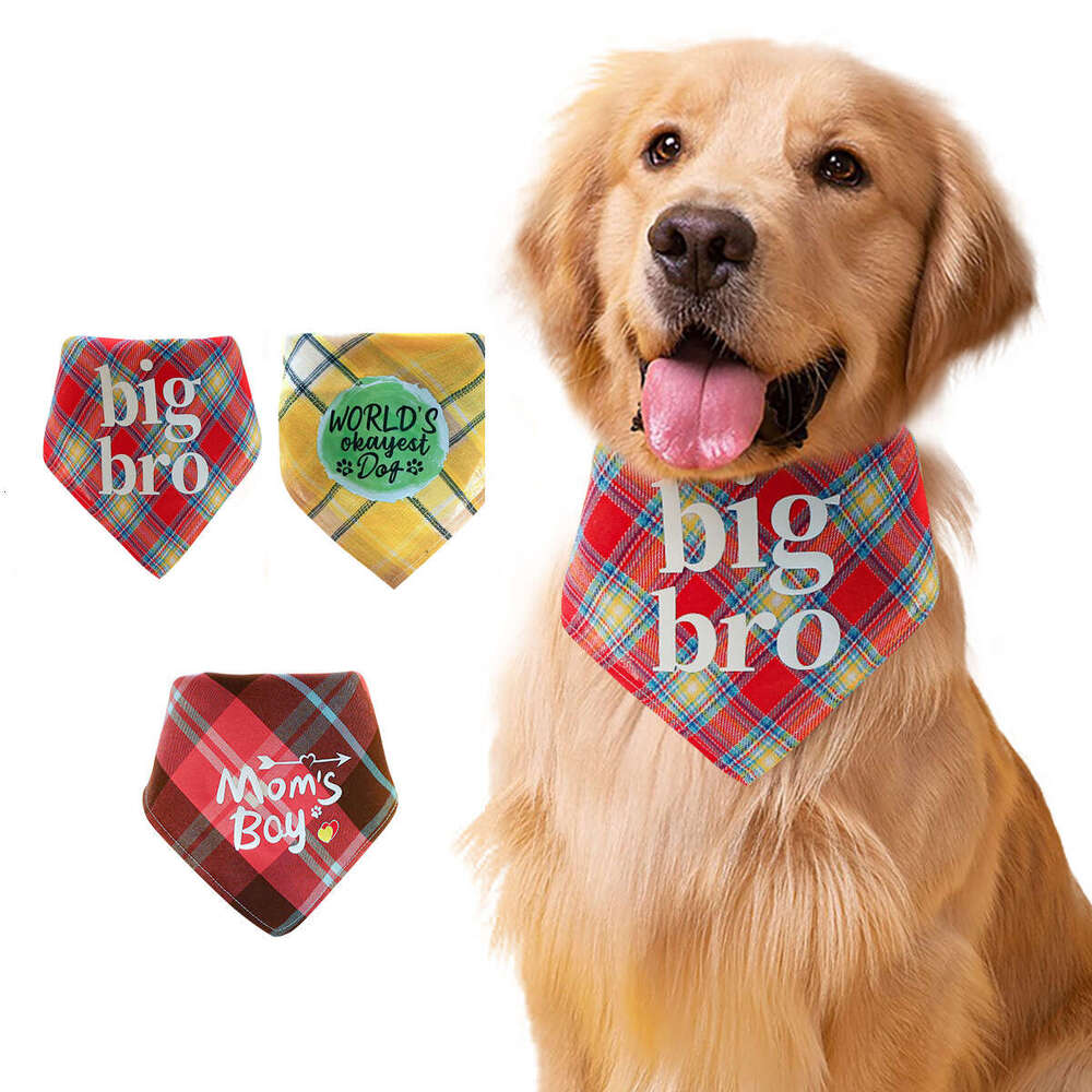 Dhpet Large And Small Dog And Cat Bibs Triangle Scarf --3pcs/set