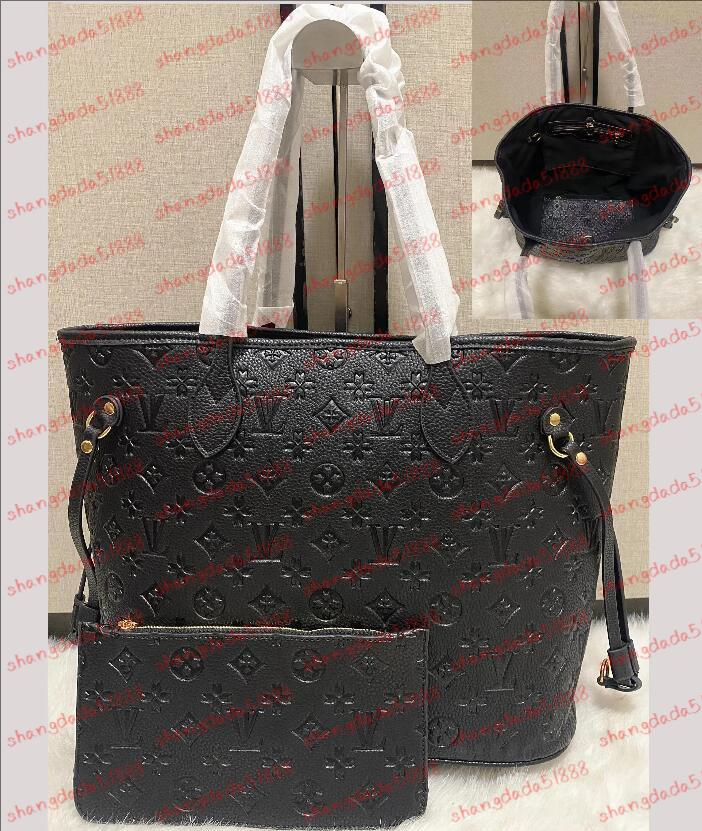 MM size 40156/M40995 designer bag Women Cross body Emed Flower Handbag Shoulder Bags Composite Lady Clutch Tote Bag Female Coin Purse