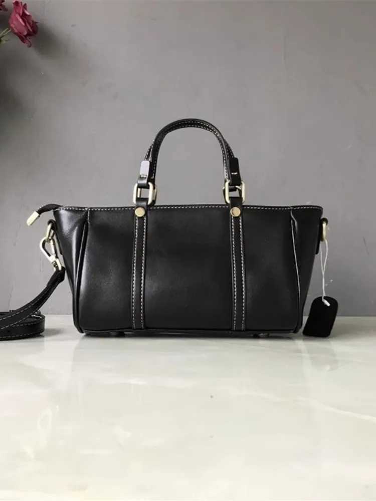 New Women Cowskin Genuine Leather Small Tote Handbag Fashion Single Shoulder Bag Designer Fashion Elegant Ladies Crossbody Bags Z250220