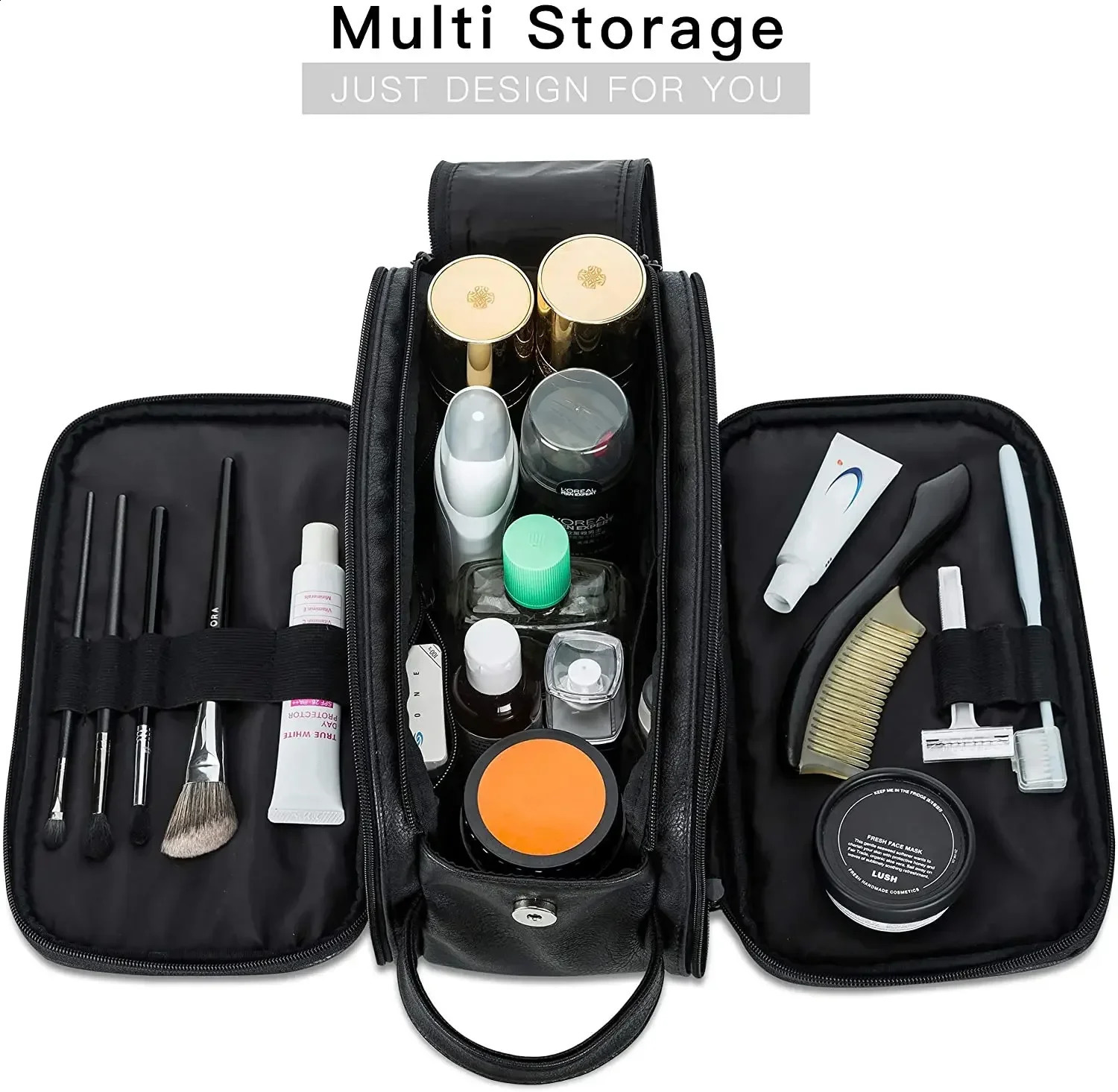 waterproof mens makeup bag hanger makeup bag nylon travel organizer large essential makeup box face bag 250214