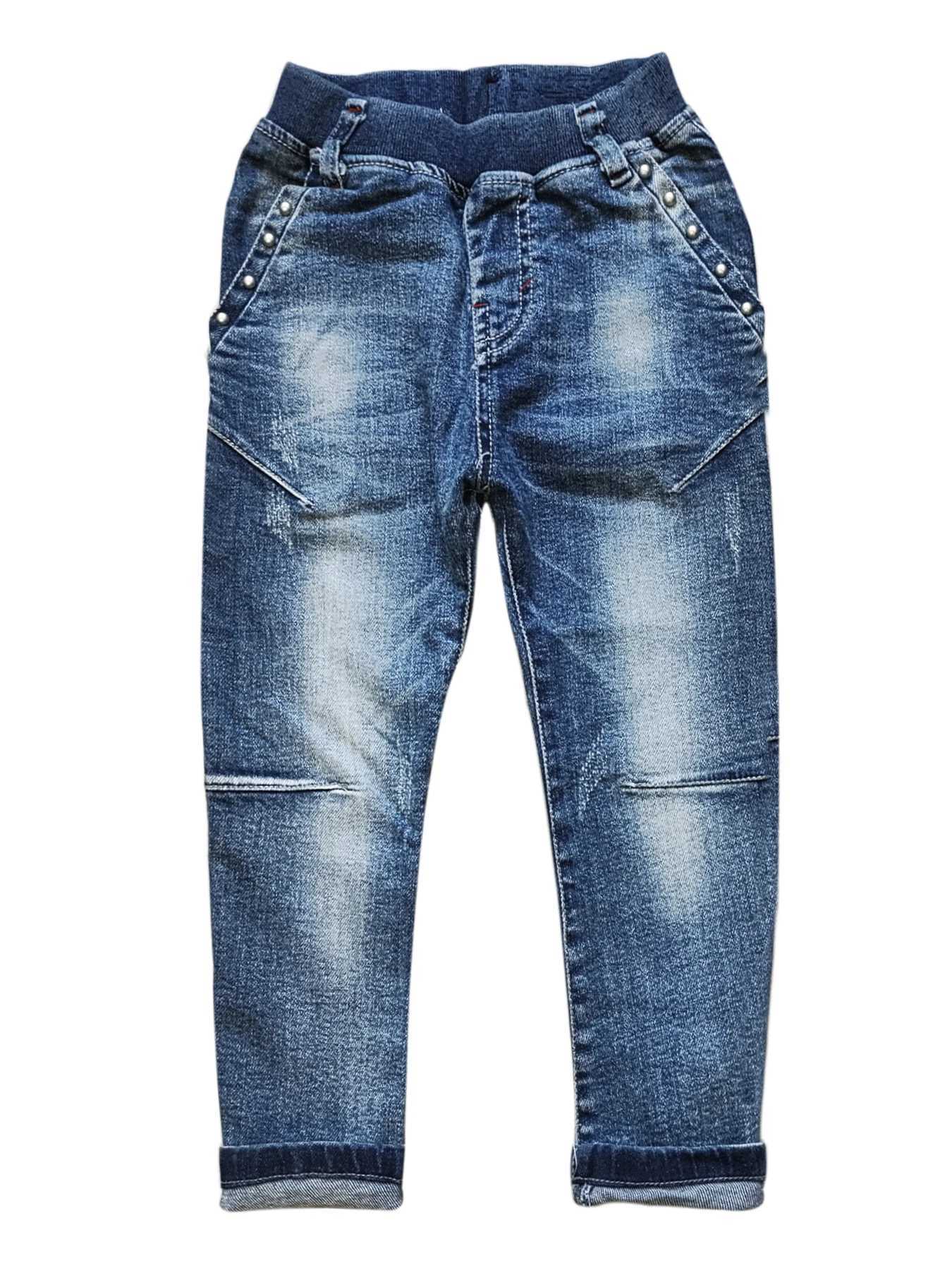 5073 4-Year Baby Jeans Childrens Jeans Casual Denim Elastic Waist Baby Soft Jeans Z250220