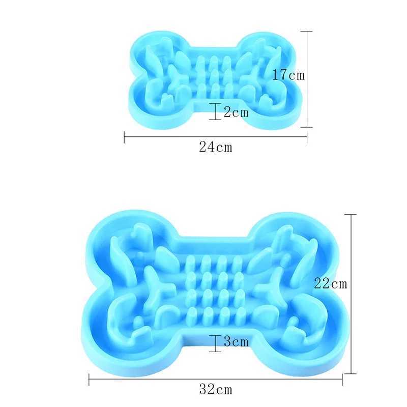 Dog Travel Bowls Bags Healthy Soft Rubber Pet Bowl Slow Food Feeder Anti-Slip Anti-Gulping Choke travel bowl for Cat dog feeding slow feeder H250220K1