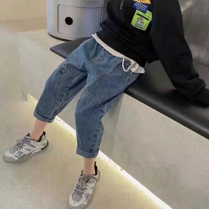 New Jeans For Boys Summer Clothes Child Trousers Teen Childrens Boys Clothing Kids Teenagers Pants Loose Casual Jeans Z250220