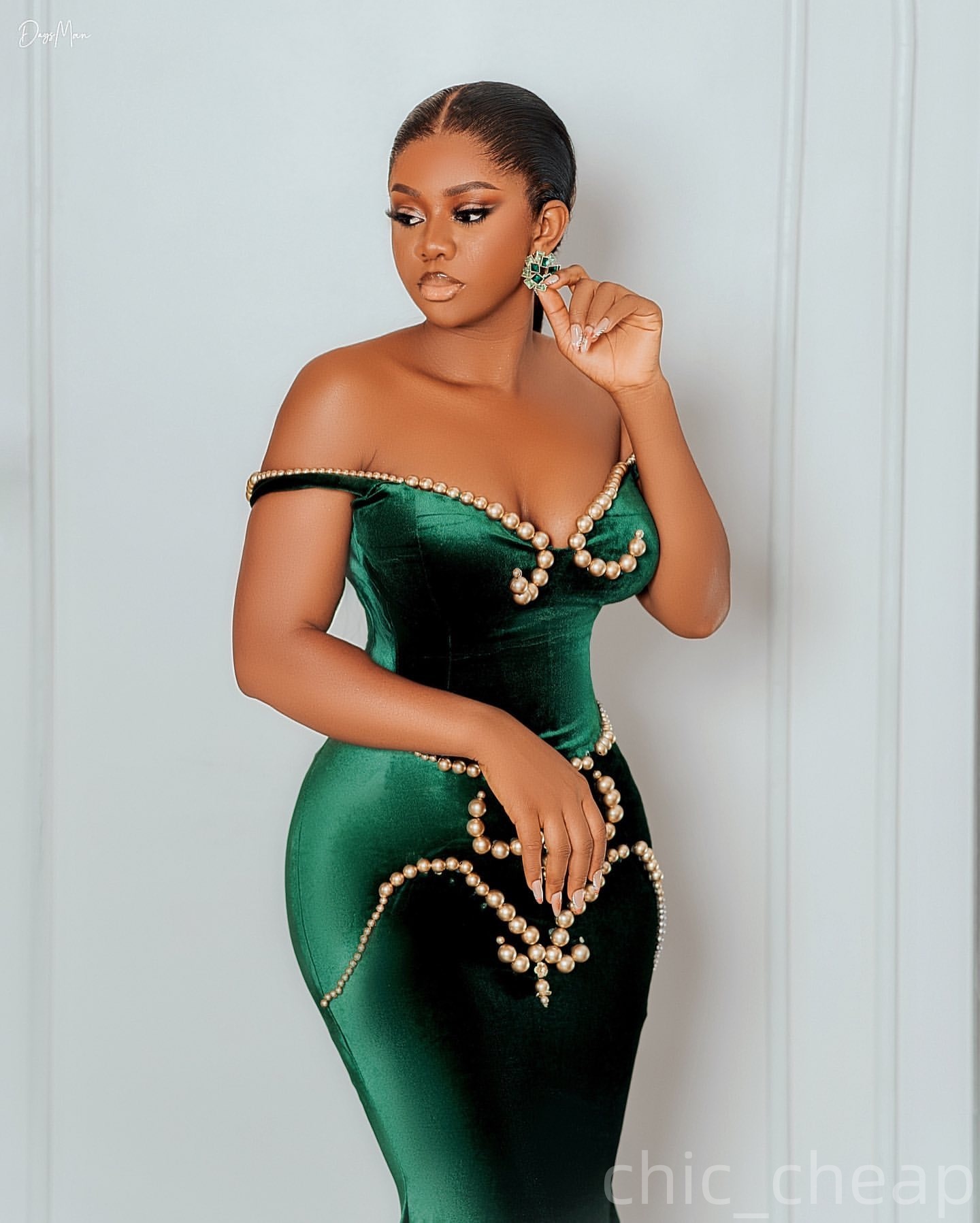 Dark Green Mermaid Prom Dresses 2025 Pearls Velvet Sweetheart Evening Formal Party Second Birthday Engagement Gowns Plus Size Dress For Special Occasi