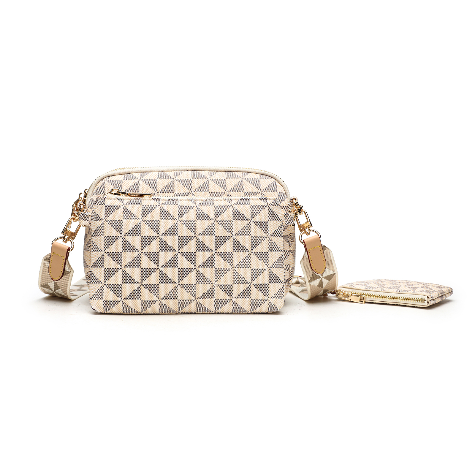 Classic Vintage Design Windmill Printed Large-Capacity Crossbody Bag