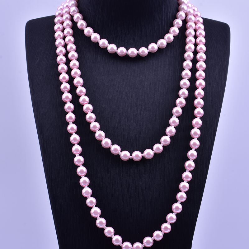Faux pearl necklace women long multi-layer knotted sweater chain cheongsam hundred with chain