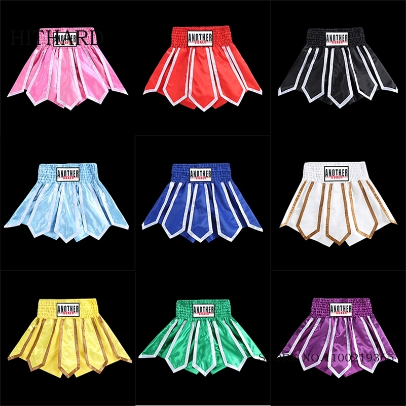 Muay Thai shorts lotus ribbon boxing mens and womens rens taekwondo pants adult MMA martial arts fighting clothes 250109