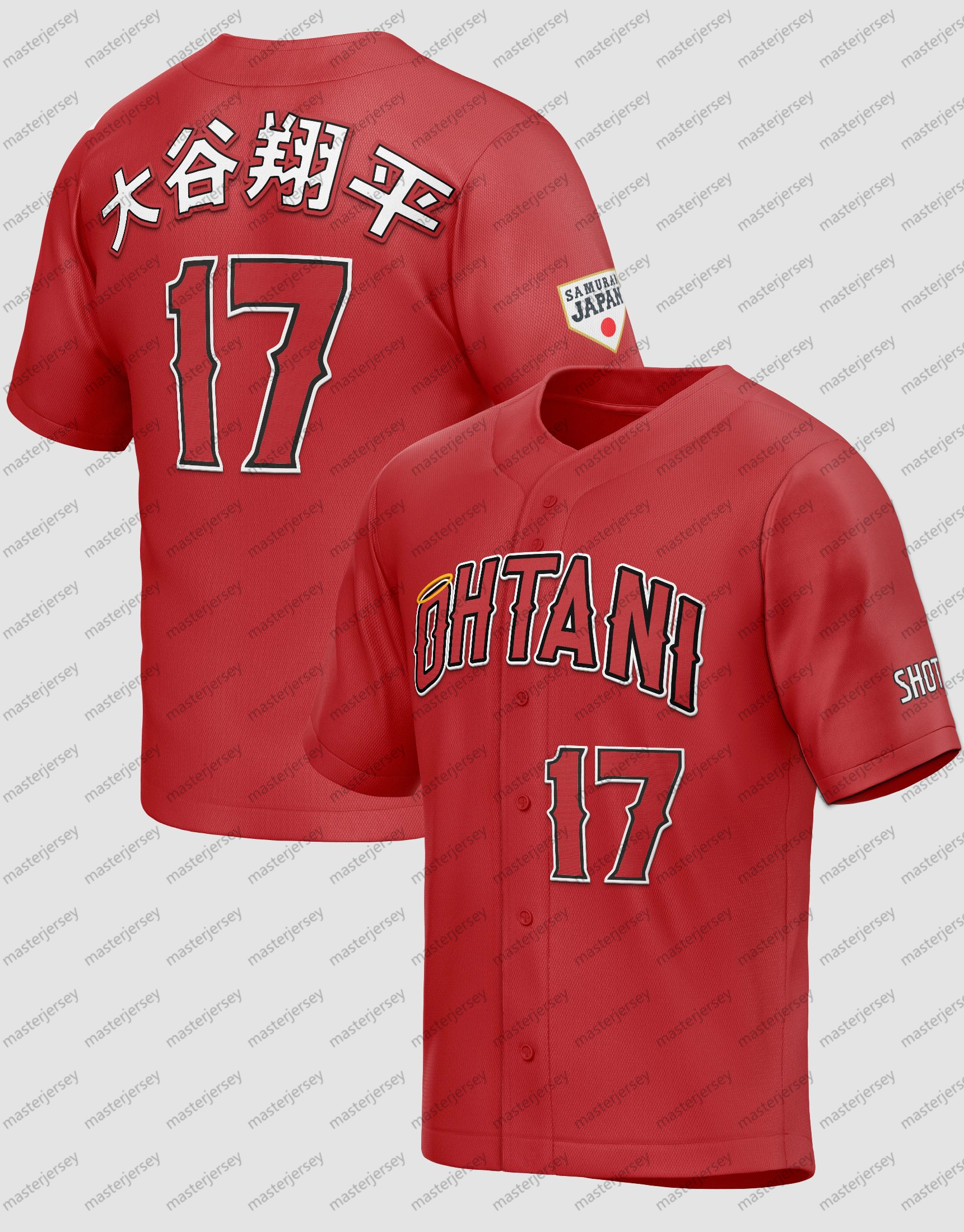 17 Ohtani Japanese Baseball Jerseys Men's 90S Hip Hop Japan Baseball Jerseys High Quality Sports Shirt Stitched