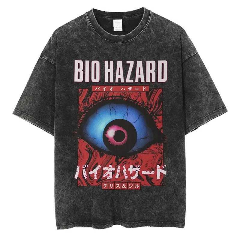 Men's T-Shirts Silent Hill 3 Men Women Washed T Shirt Horror Game T Shirt Short Sleeve O-Neck TShirt Cotton Vintage Casual Large Size Tshirt 2 z2