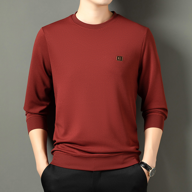 TB02213 Long-sleeved sweatshirt for men, new round neck casual bottoming top for autumn