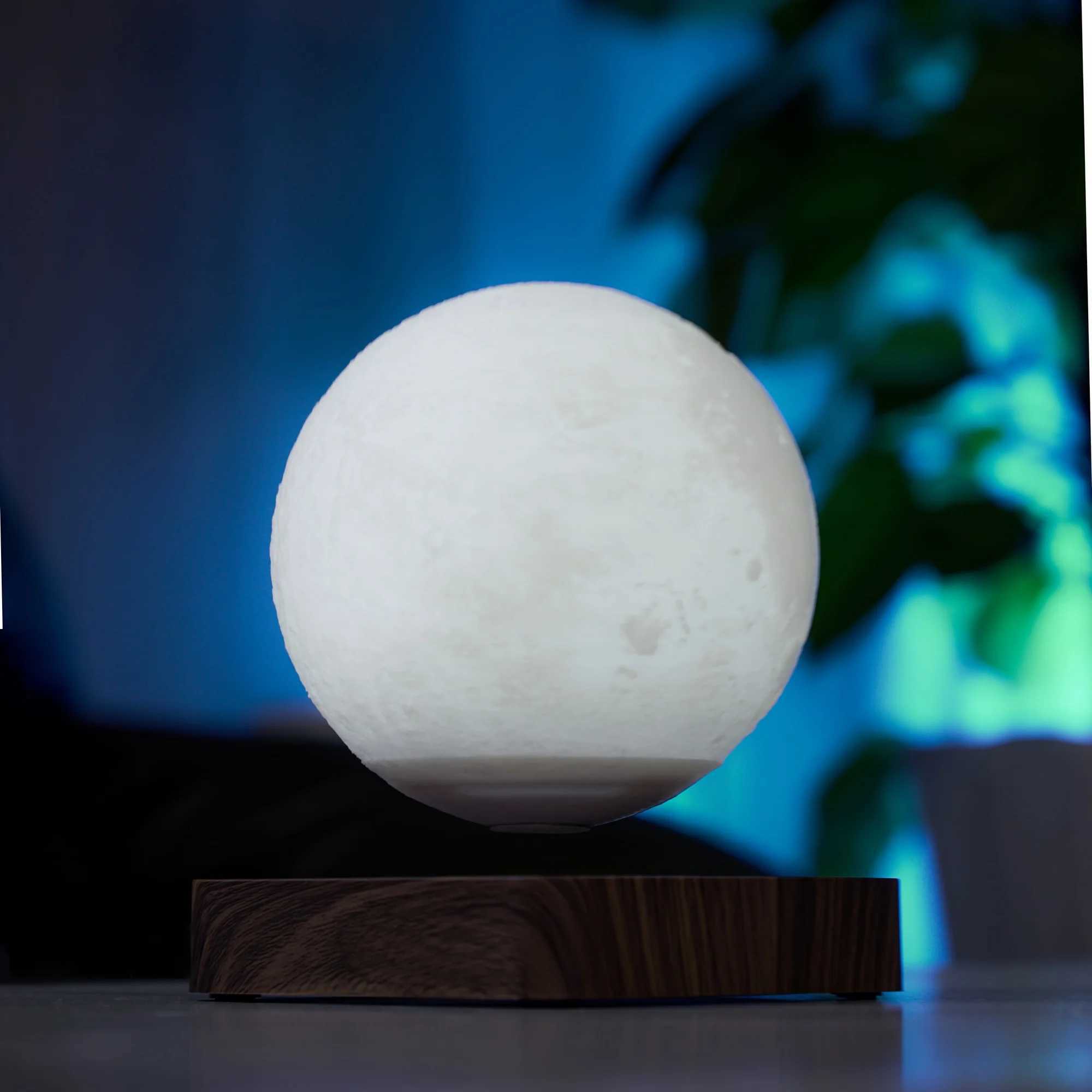 Levitating Moon Table Lamp Magnetic Floating Night Light With 3 Lighting Modes 3D Printed Levitation Bedside Table Lamp For Of Z250220