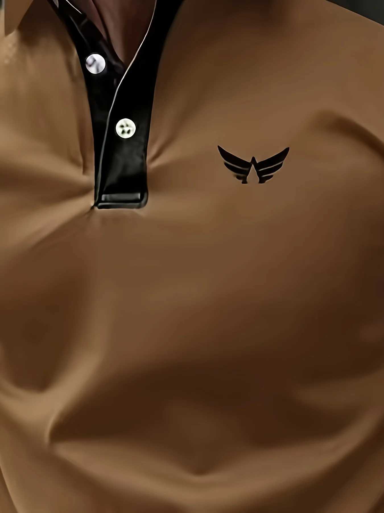 Mens polo shirt 00% polyester fiber 3D printing summer leisure simple fashion street sports lapel short-sleeved shirt W250220