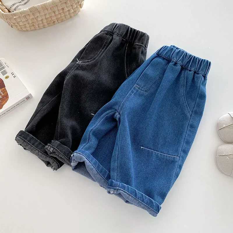 MILANCEL New Autumn Kids Jeans 9M-5T Children Girls Solid Color Denim Blue Pants Baby Boys Cute Casual Trousers Z250220