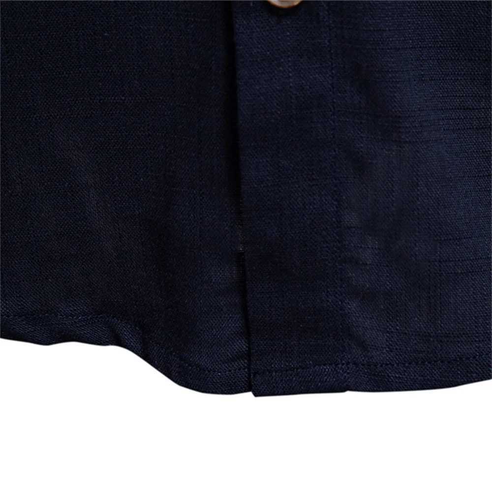 AIOPESON Spring Mens Long-Sleeve Pure Color Linen Shirt For Casual Comfort And Style Breathable Male Shirts W250220