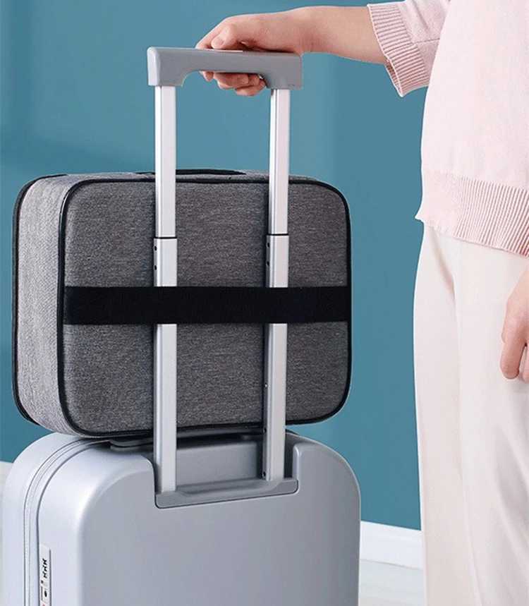 Large Capacity Multi-Layer Document Tickets Storage Bag with lock Certificate File Organizer Case Home Travel Passport Briefcase X250220
