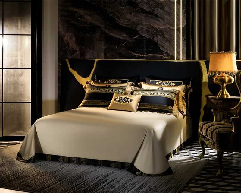 European Style Aristocrat Luxury Embroidery Brocade Egyptian Cotton 4/6/10Pcs Bedding Set Duvet Cover Set Bed Sheet PillowcasesXJ250220