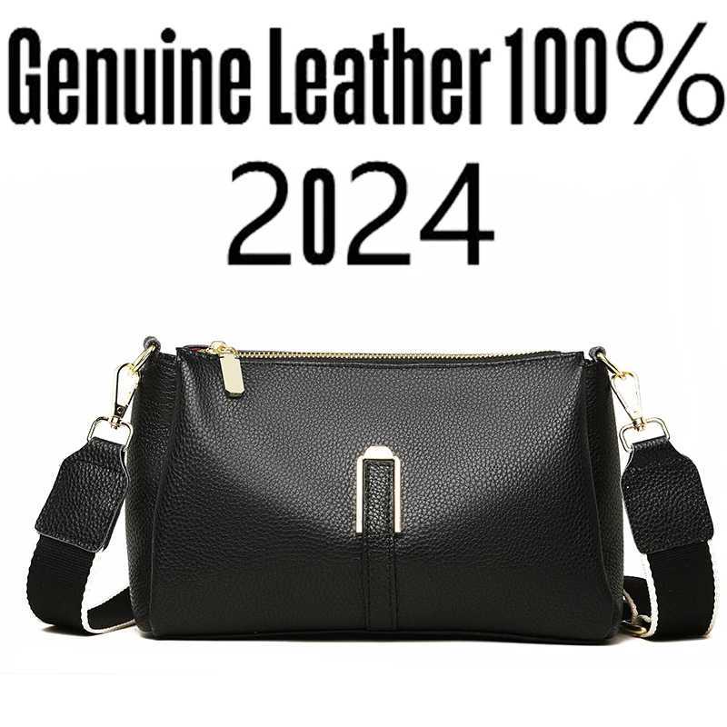 100% Genuine Leather Womens Bag Handbag 2024 Luxury Cow Leather Women Shoulder Crossbody Bag Fashion Female Messenger Phone Bag Z250220