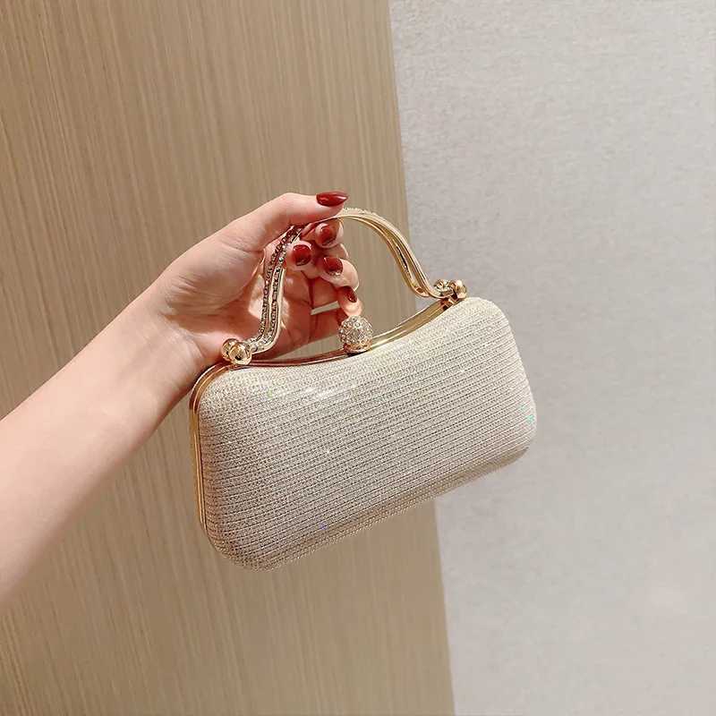New Double Ring Banquet Handheld Small Bag with Diamond embellishments Banquet Bag Evening Dress Bag Sparkling Mini Handheld Bag Z250220