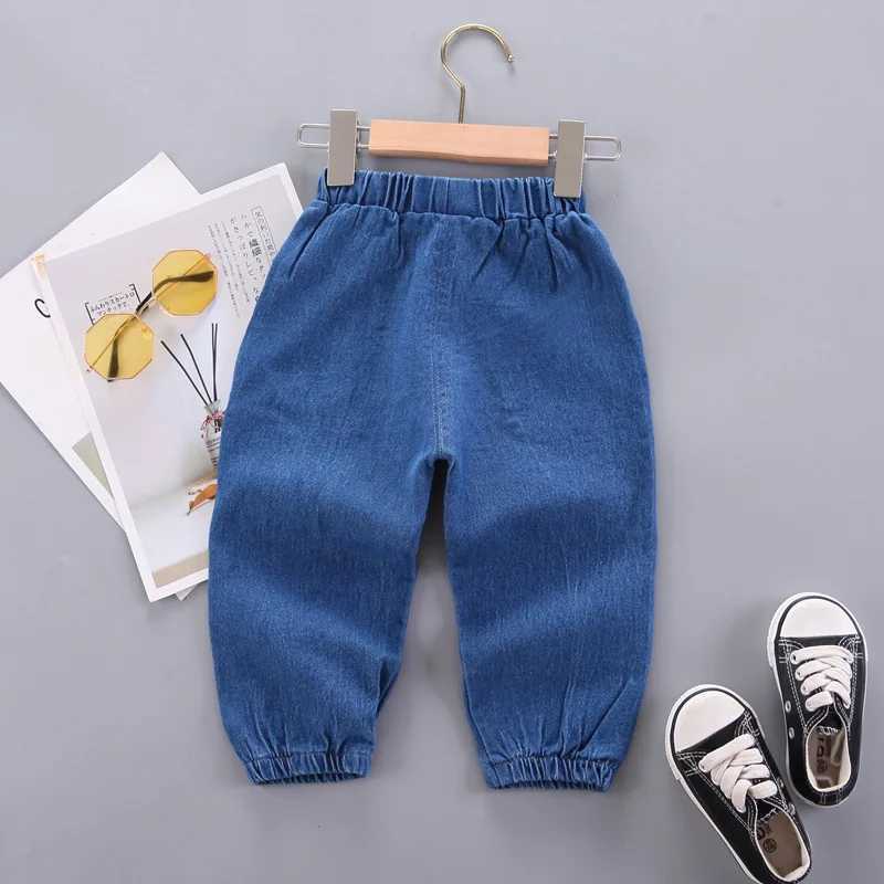 Cute Bear Girls Casual Thin Long Pants Fashion Spring Autumn Children Jeans Kids Trousers Denim Clothing 1 2 3 4 5 Years Z250220