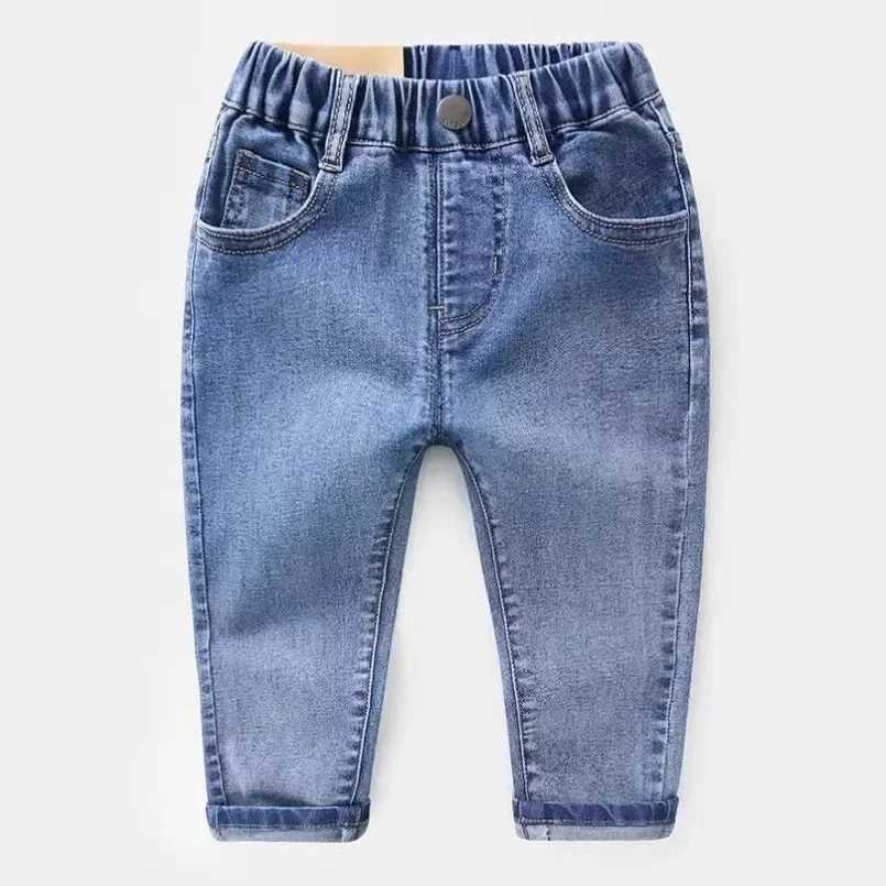 Childrens jeans fashionable elastic pants childrens clothing loose thin jeans childrens Spring and Autumn Trouser Z250220
